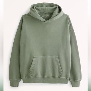 Abercrombie Essential Popover hoodie green